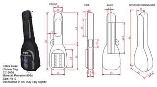 Baritone Ukulele Bag Dimensions 
